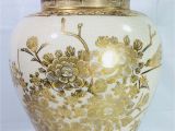 Tea Light Urns oriental Urn Vase Hand Painted asian oriental Decor Gilded Urn