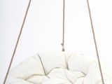 Teardrop Swing Chair Indoor Cool Hanging Papasan Chair for Your Beloved Family Cozy White