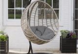 Teardrop Swing Chair Rattan island Bay Resin Wicker Kambree Rib Hanging Egg Chair with Cushion