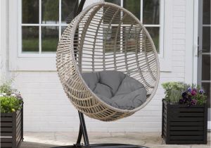 Teardrop Swing Chair Rattan island Bay Resin Wicker Kambree Rib Hanging Egg Chair with Cushion