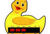 Temperature Baby Bathtub Duck Baby Bath thermometer Card with New Moving Line