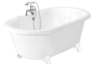 Terra 70 In. Center Drain Bathtub In White American Bath Factory Celine 70 In White Acrylic Oval Back