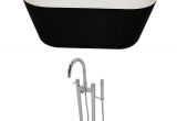 Terra 70 In. Center Drain Bathtub In White Anzzi Dualita Series 70 In White Acrylic Oval Center Drain