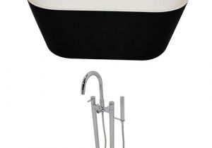 Terra 70 In. Center Drain Bathtub In White Anzzi Dualita Series 70 In White Acrylic Oval Center Drain