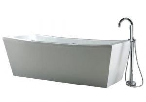 Terra 70 In. Center Drain Bathtub In White Ove Terra 70" X 34 3" Freestanding Acrylic Bathtub at