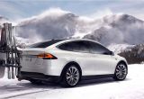 Tesla Roof Rack Tesla Model X Shown with Ski Snowboard Carrying Hitch Rack