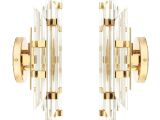 Theater Sconce Lights Pair Of Venini Style Italian Murano Glass and Brass Sconces Ac¯