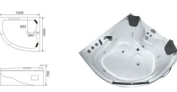 Thermowave Whirlpool Bathtub Heater 2 Person Jetted Whirlpool Massage Hydrotherapy Bathtub Tub