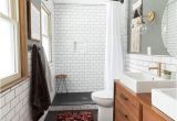To Bathtubs Modern Modern Bathroom with Subway Tile Reveal Bright Green Door