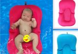 Toddler Bathtub for Shower 2 Colors Elastic Fabric Baby Bath Tub Air Cushion Lounger Pillow Pad