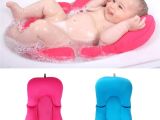 Toddler Bathtub for Shower 2 Colors Elastic Fabric Baby Bath Tub Air Cushion Lounger Pillow Pad
