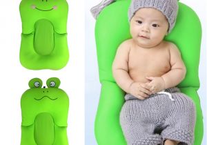 Toddler Bathtub for Shower Frog Shape Foldable Baby Bathtub Bathing Cushion Shower Newborn Baby