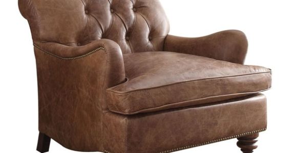 Top Grain Leather Accent Chair Shop Acme Furniture Durham top Grain Leather Accent Chair