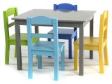 Toys R Us Table and Chairs for toddlers the tot Tutors Elements Wood Table and 4 Colored Chairs Set is the