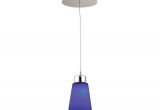 Track Lighting that Plugs Into Outlet Alico Coppa 1 Light Led Pendant In Chrome with Blue Glass Blue