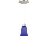 Track Lighting that Plugs Into Outlet Alico Coppa 1 Light Led Pendant In Chrome with Blue Glass Blue