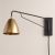 Track Lighting with Plug In Cord Crafted with A Pivoting Arm and Adjustable Antique Brass Shade