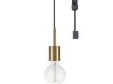 Track Lighting with Plug In Cord Globe Electric 65980 Leila Pendant 1 Light Brass Amazon Com