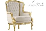 Traditional White Accent Chair Gold White Traditional Accent Wing Arm Chair