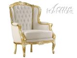 Traditional White Accent Chair Gold White Traditional Accent Wing Arm Chair