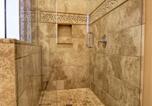Travertine Design Ideas Bathroom No Curb Walk In Master Shower Travertine Tile and Recycled Glass