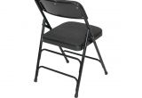 Tri Fold Lawn Chair Classic Series Black Fabric Padded Folding Chair Quad Hinged