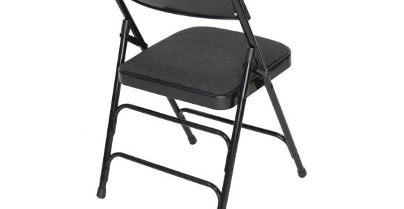 Tri Fold Lawn Chair Classic Series Black Fabric Padded Folding Chair Quad Hinged