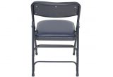 Tri Fold Lawn Chair Classic Series Navy Vinyl Padded Folding Chair Quad Hinged