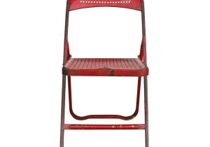 Tri Fold Lawn Chair Target Charming Red Perforated Metal Folding Chair C1940s Rejuvenation