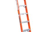 Truck Ladder Racks Home Depot Louisville Ladder 5 Ft Fiberglass Shelf Ladder with 300 Lb Load