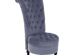 Tufted High Back Velvet Accent Chair Hom 45” Tufted High Back Flannelette Accent Chair