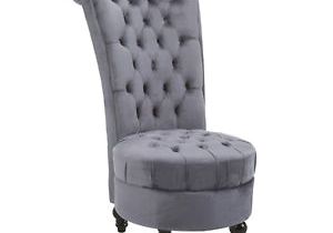 Tufted High Back Velvet Accent Chair Hom 45" Tufted High Back Velvet Accent Retro Living