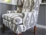 Turquoise and Grey Accent Chair Items Similar to Accent Chair Grey Ikat On Etsy