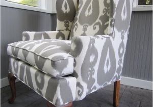 Turquoise and Grey Accent Chair Items Similar to Accent Chair Grey Ikat On Etsy