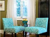 Turquoise and White Accent Chair Turquoise Chair
