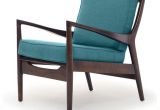 Turquoise Blue Accent Chair Roosevelt Mid Century Modern Chair Lucky Turquoise Blue