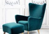 Turquoise Velvet Accent Chair Elsa Collection Chair