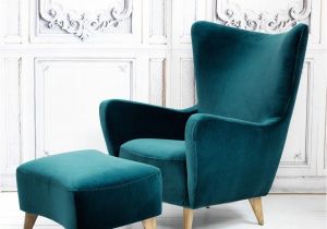 Turquoise Velvet Accent Chair Elsa Collection Chair