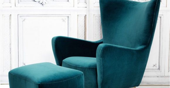 Turquoise Velvet Accent Chair Elsa Collection Chair