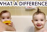 Twin Baby Bathtub then and now Twin Baby Girls Bath Time 10 Months Apart
