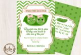 Two Peas In A Pod Twin Baby Shower Decorations Two Peas In A Pod Baby Shower Invitation Baby Shower Invitation