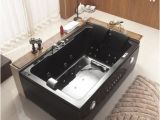 Two Person Jetted Bathtub 2 Person Black Jetted Whirlpool Massage Hydrotherapy