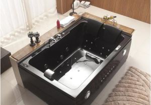 Two Person Jetted Bathtub 2 Person Black Jetted Whirlpool Massage Hydrotherapy