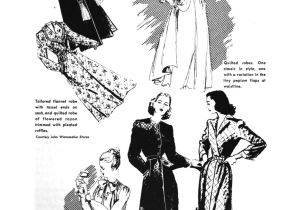 Types Of Bathrobes 1940s Sleepwear Nightgowns Pajamas Robes Bed Jackets