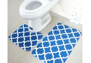 Types Of Bathtub Mats Free Shipping 2pcs Blue toilet U Type Mat Bathroom Bath