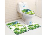 Types Of Bathtub Mats Free Shipping 3pcs Green Trees Banyo Bathroom Carpet