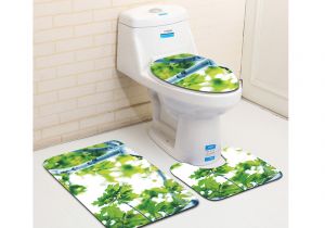 Types Of Bathtub Mats Free Shipping 3pcs Green Trees Banyo Bathroom Carpet