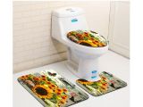 Types Of Bathtub Mats Free Shipping 3pcs Sun Flowers Banyo Bathroom Carpet