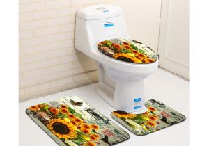 Types Of Bathtub Mats Free Shipping 3pcs Sun Flowers Banyo Bathroom Carpet