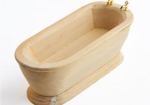 Types Of Mini Bathtub Dollhouse Miniature Unfinished Wood Bath Tub New Items